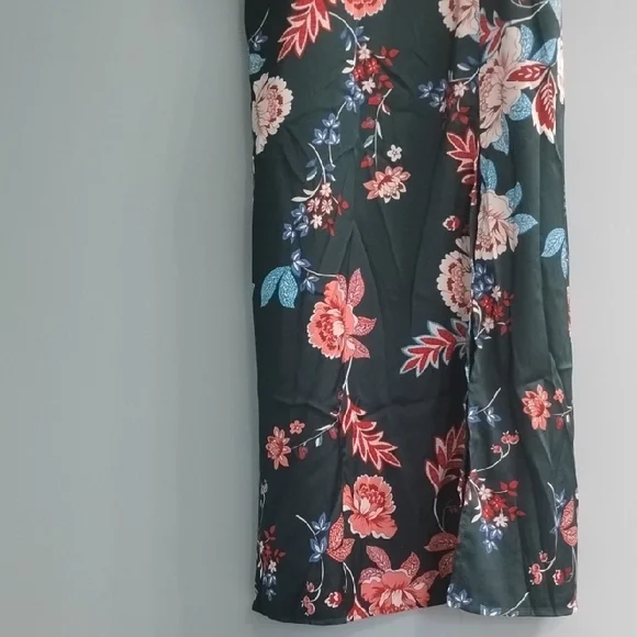NWT Fashionme Floral V-Neck Spaghetti-Strap Maxi Dress Size XL - Picture 6 of 9